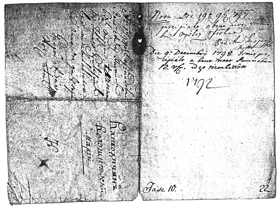 Volosinovszky Mria szerzdsei (1792)