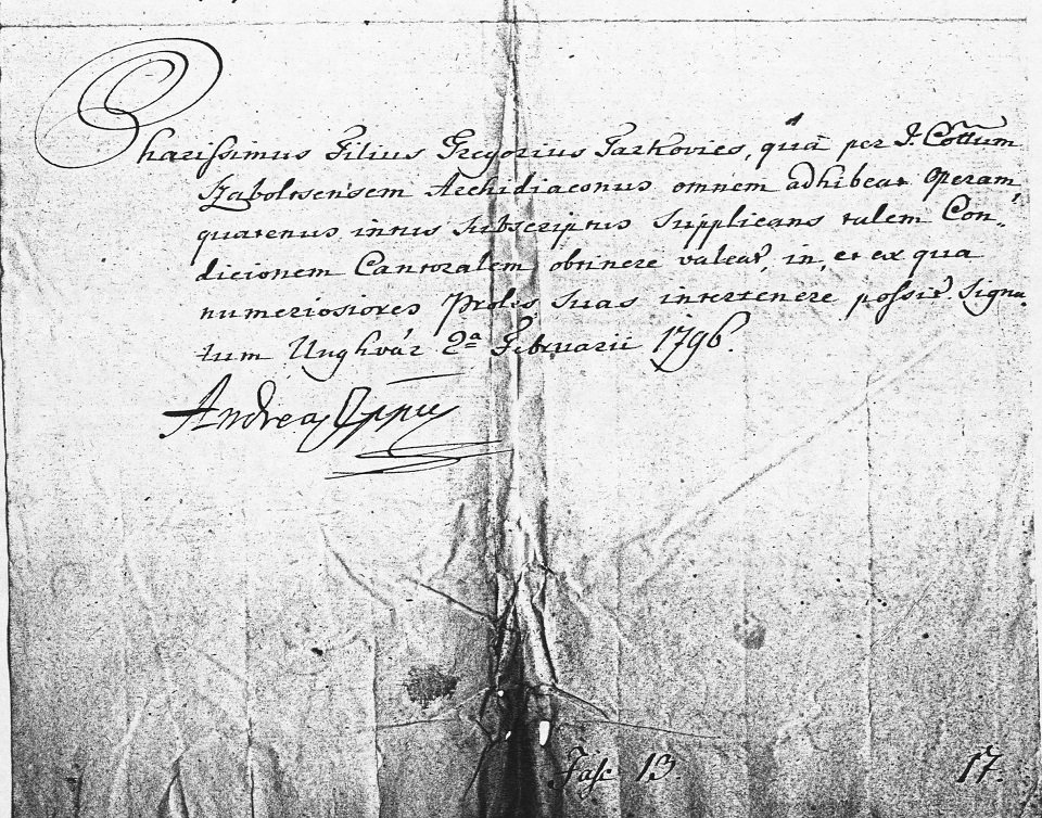 Volosinovszky Ferenc kntorsgot kr